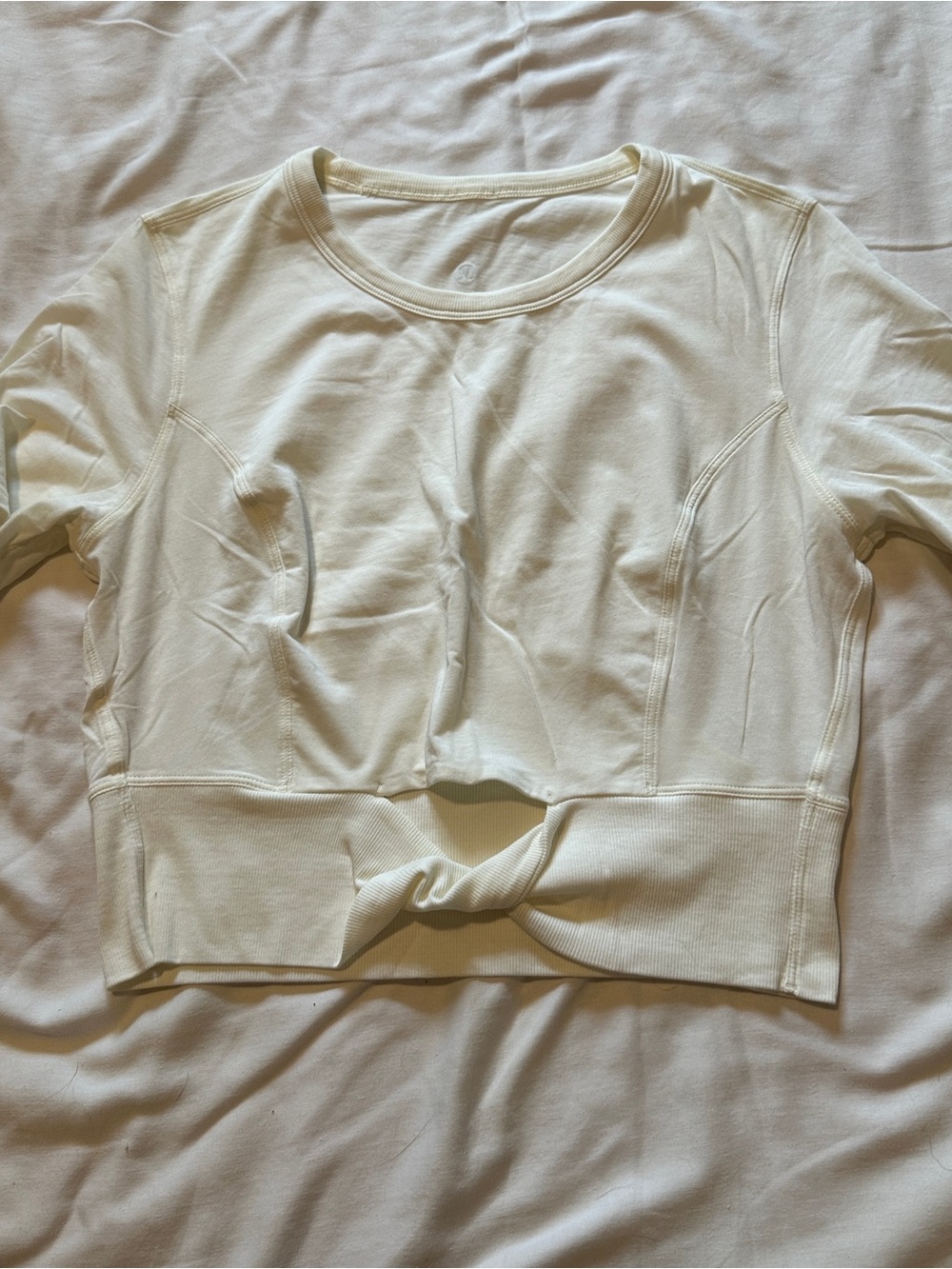 lululemon athletica Lemon Sorbet Twist-Hem Cropped Crew